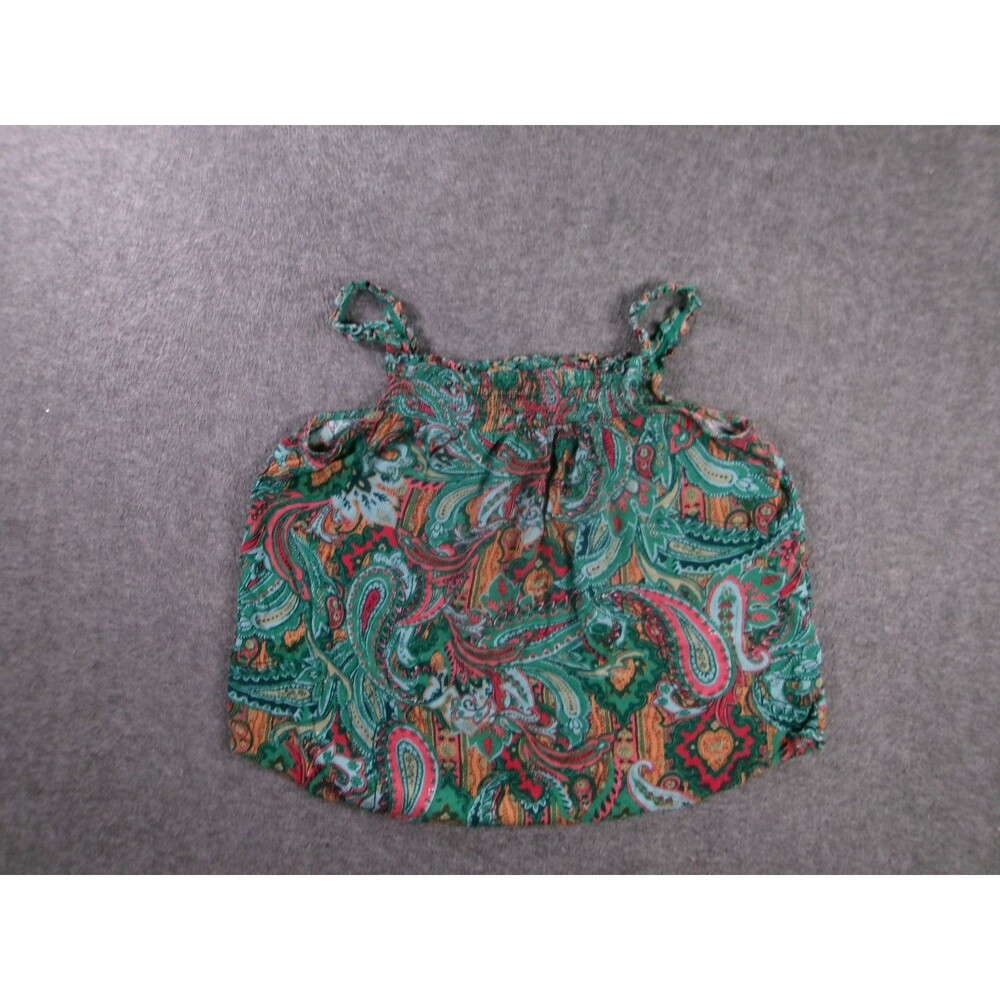 Maurices Top Women M Green Beachy Causal Summer Resort Sleeveless Stretch